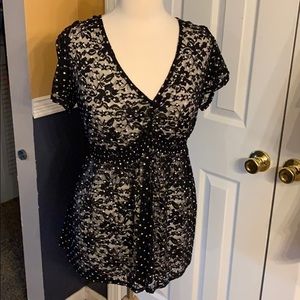 Torrid Sheer Black Babydoll Top 2x